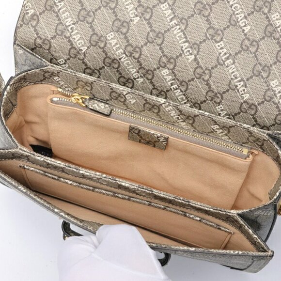 GUCCI Gray Horsebit Shoulder Bag - Picture 7 of 8